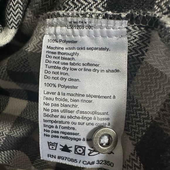 Outdoor Research Women’s Flannel Black White Button-Up UPF 50+ | Like New - Picture 9 of 12